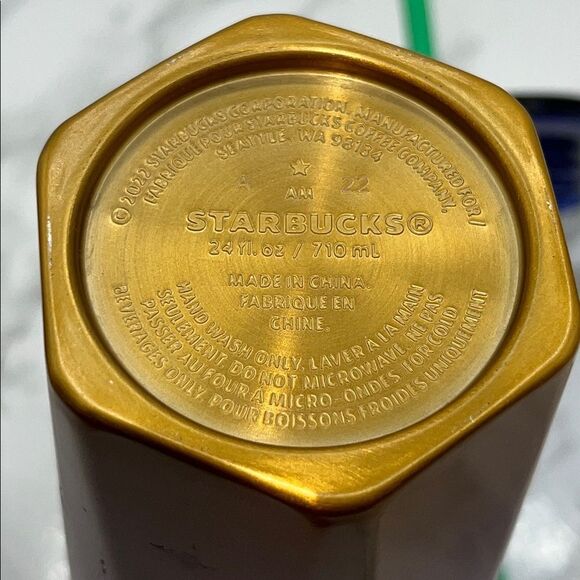 STARBUCKS 2022 Purple Pink Orange Ombre Stainless Steel 24 Oz Venti Cold Cup - Picture 6 of 6